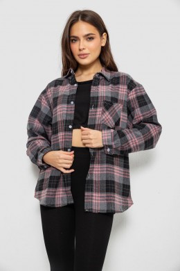 Сорочка жіноча в клітинку, колір сіро-чорний, 244R1070-2