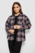 Сорочка жіноча в клітинку, колір сіро-чорний, 244R1070-2