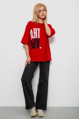 Футболка женская с принтом, цвет красный, 244R2015