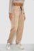 Спортивні штани велюрові жіночі, колір світло-бежевий, 238R58649-1