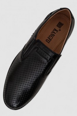 Туфлі чоловічі з перфорацією, колір чорний, 243RB1972