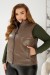 Жилет женский демисезонный экокожа, цвет коричневый, 257R65 Жилет женский демисезонный экокожа, цвет коричневый, 257R65