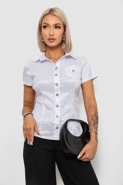 Сорочка класична в смужку, колір білий, 230R668-2