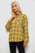 Рубашка женская в клетку, цвет желтый, 244R1070-1 Рубашка женская в клетку, цвет желтый, 244R1070-1