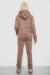 Спортивный костюм женский на флисе, цвет мокко, 257R86