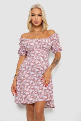 Платье софт с принтом, цвет пудровый, 230R0105
