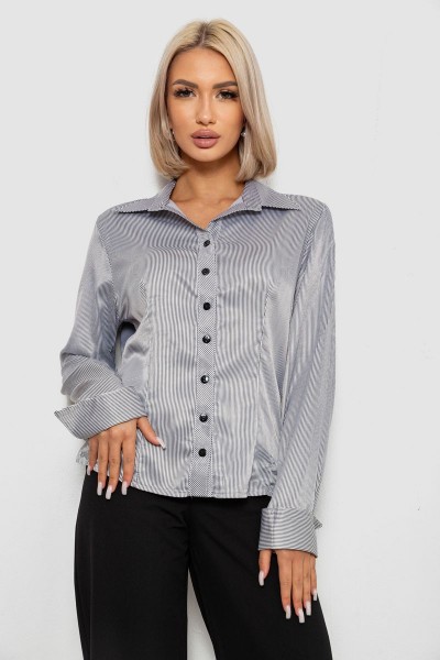 Сорочка класична в смужку, колір біло-чорний, 230R64-1