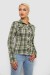Рубашка женская в клетку, цвет хаки, 230R064-1 Рубашка женская в клетку, цвет хаки, 230R064-1