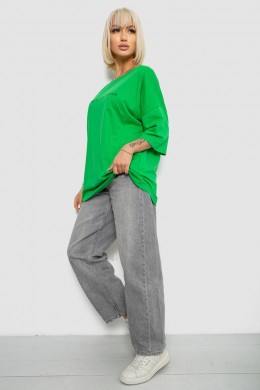 Футболка женская с принтом, цвет зеленый, 244R2020