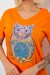 Футболка женская с принтом, цвет оранжевый, 244R2804