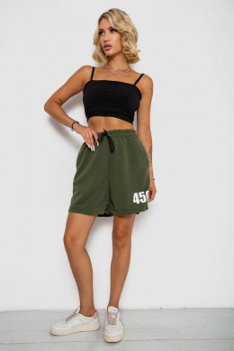 Шорти жіночі з принтом, колір хакі, 238R456