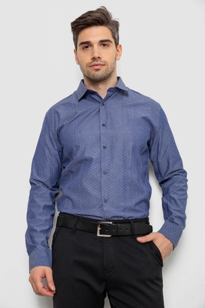 Сорочка чоловіча з довгим рукавом  -уцінка, колір джинс, 214R838-U