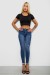 Джинсы женские однотонные Skinny, цвет синий, 244RS5712