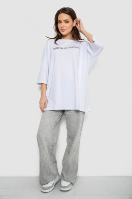 Футболка женская с принтом, цвет белый, 244R3013
