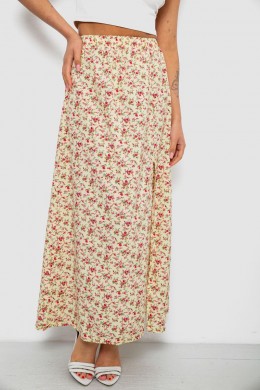 Юбка софт с цветочным принтом, цвет желтый, 257R11