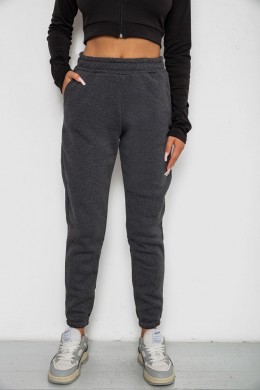 Спортивні штани жіночі на флісі, колір сірий, 238R57828-1