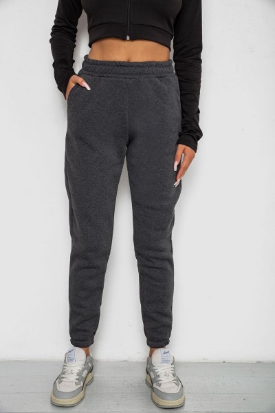 Спортивные штаны женские на флисе, цвет серый, 238R57828-1