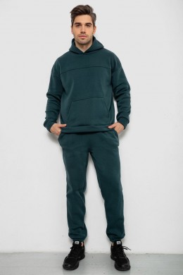 Спортивный костюм мужской на флисе, цвет зеленый, 238R029