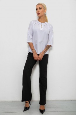 Блуза однотонная, цвет белый, 230R1121-10