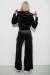 Спортивный костюм женский велровый, цвет черный, 257R4125 Спортивный костюм женский велровый, цвет черный, 257R4125