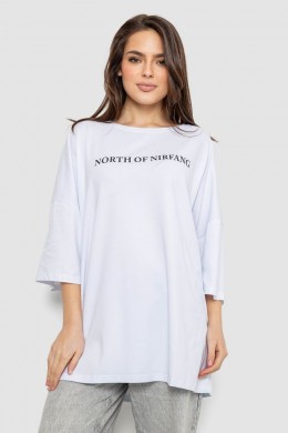 Футболка женская с принтом, цвет белый, 244R3013