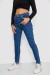 Джинсы женские стрейч Mom-fit, цвет синий, 244R1132