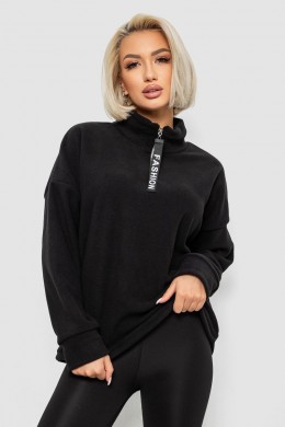 Батник женский на поларфлисе, цвет черный, 257R333-5