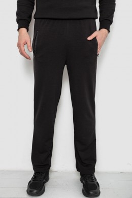 Спортивные штаны мужские однотонные, цвет черный, 244R41277