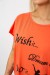 Футболка женская с принтом, цвет оранжевый, 244R3004