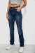 Джинсы женские однотонные Straight fit, цвет синий, 244R11489