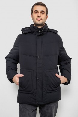 Куртка мужская зимняя удлиненная, цвет черный, 241R2022-21