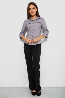 Сорочка жіноча однотонна, колір сірий, 230R068-3