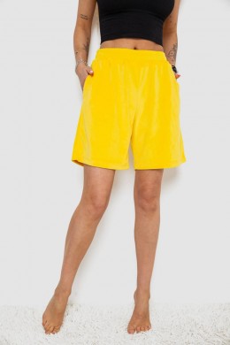 Шорти жіночі велюрові  -уцінка, колір жовтий, 238R106-U