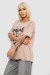 Футболка женская с принтом, цвет бежевый, 244R6005-1