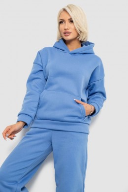 Спортивный костюм женский на флисе, цвет голубой, 257R87
