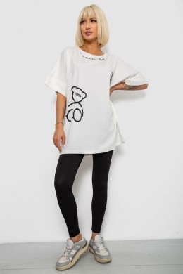 Футболка женская с принтом, цвет молочный, 244R4004