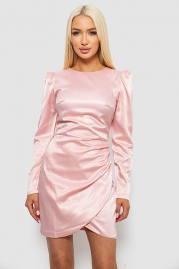 Платье женское однотонное нарядное, цвет розовый, 244R379