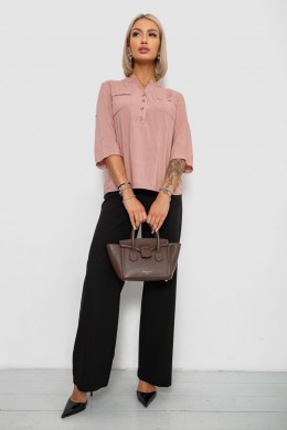 Блуза однотонная, цвет пудровый, 230R97-2