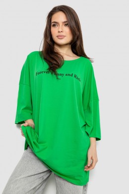 Футболка жіноча з принтом, колір зелений, 244R3014