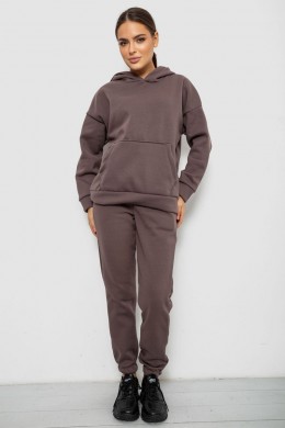 Спортивний костюм жіночий на флісі, колір світло-коричневий, 257R85
