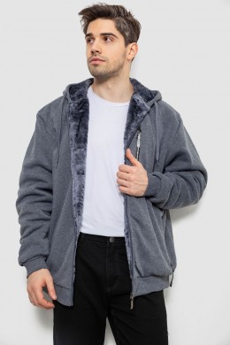 Кофта мужская на молнии, цвет серый, 244R2652