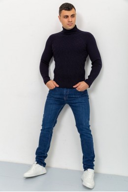 Свитер-гольф мужской, цвет темно-синий, 161R892