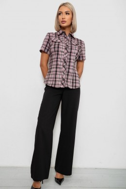 Сорочка жіноча в клітинку, колір пудровий, 230R065