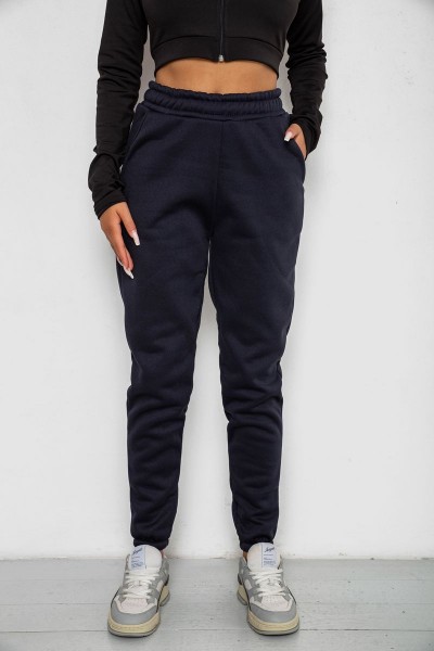 Спортивні штани жіночі на флісі, колір синій, 238R57013