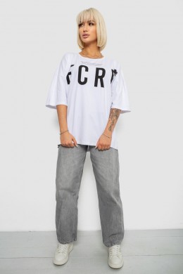 Футболка женская с принтом, цвет белый, 244R3008-1