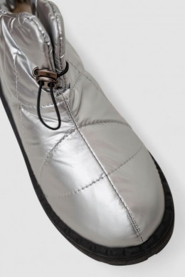 Дутики женские зимние на меху, цвет серебристо-черный, 248RFM400