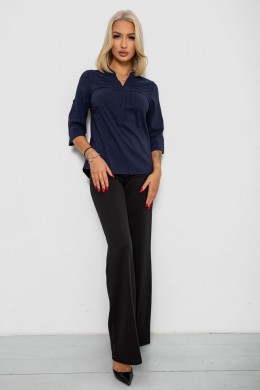 Блуза однотонная, цвет синий, 230R96-15