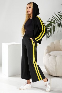Спортивний костюм жіночий, колір чорно-жовтий, 257R331