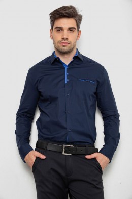 Рубашка мужская  -уценка, цвет темно-синий, 214R7086-U