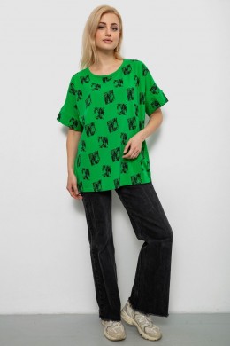 Футболка жіноча з принтом, колір зелений, 244R4015